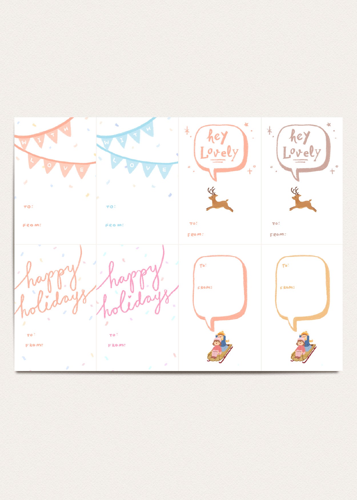 Winter Gift Tags Printable