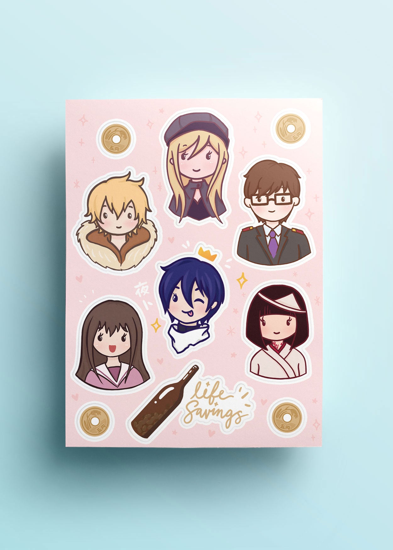 God of ¥5 Sticker Sheet