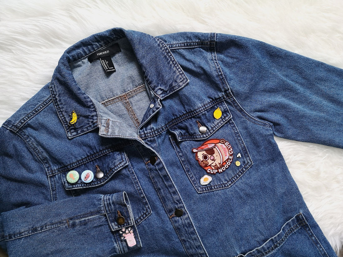 Enamel Pins On Denim