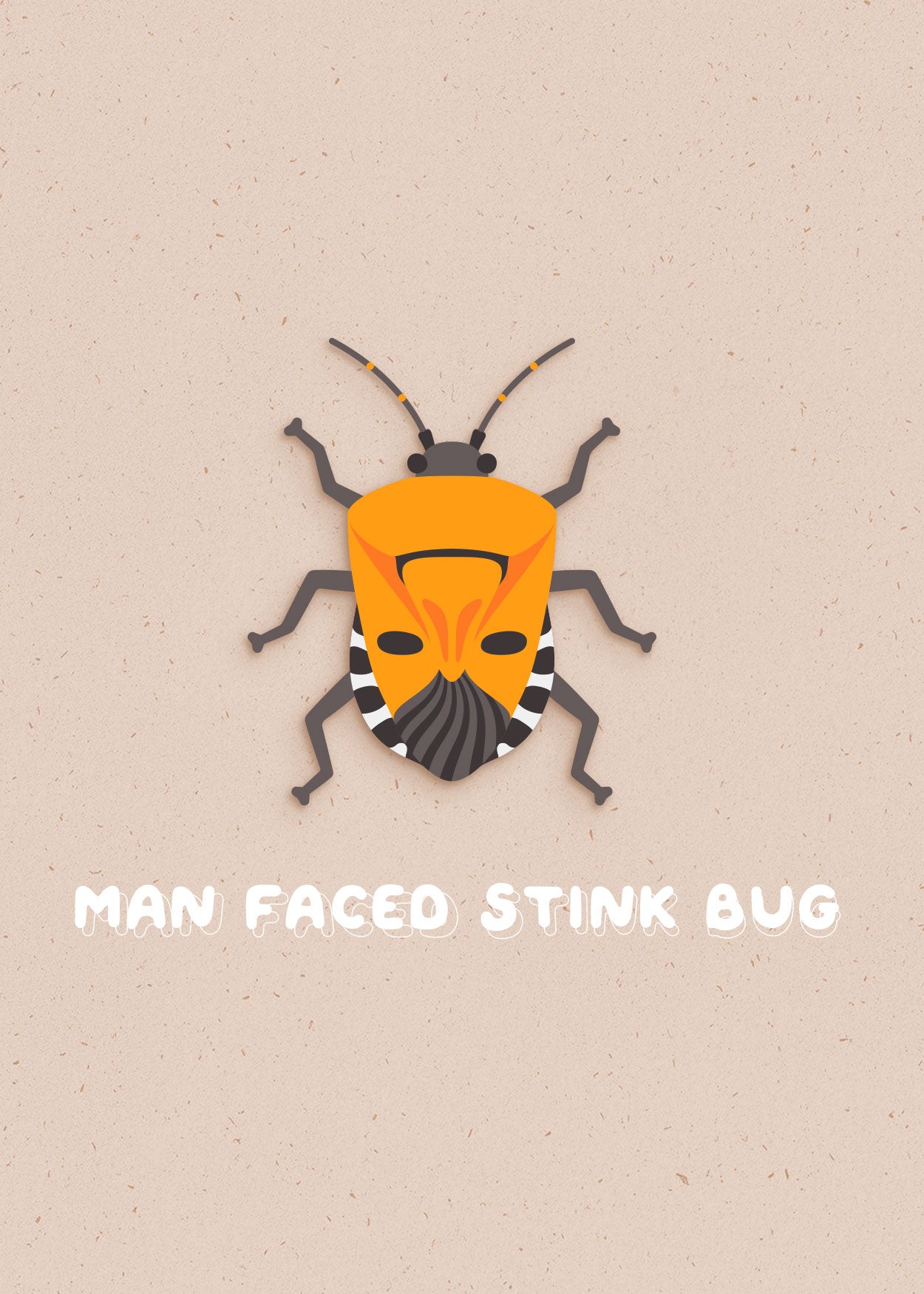 Man Faced Stink Bug Pin (Pre-order)