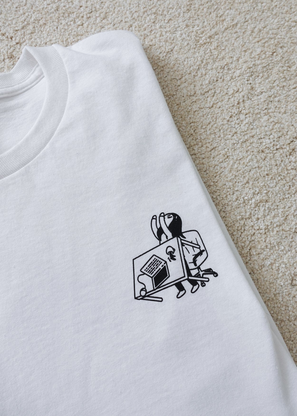 Nope Table Flip Shirt - White