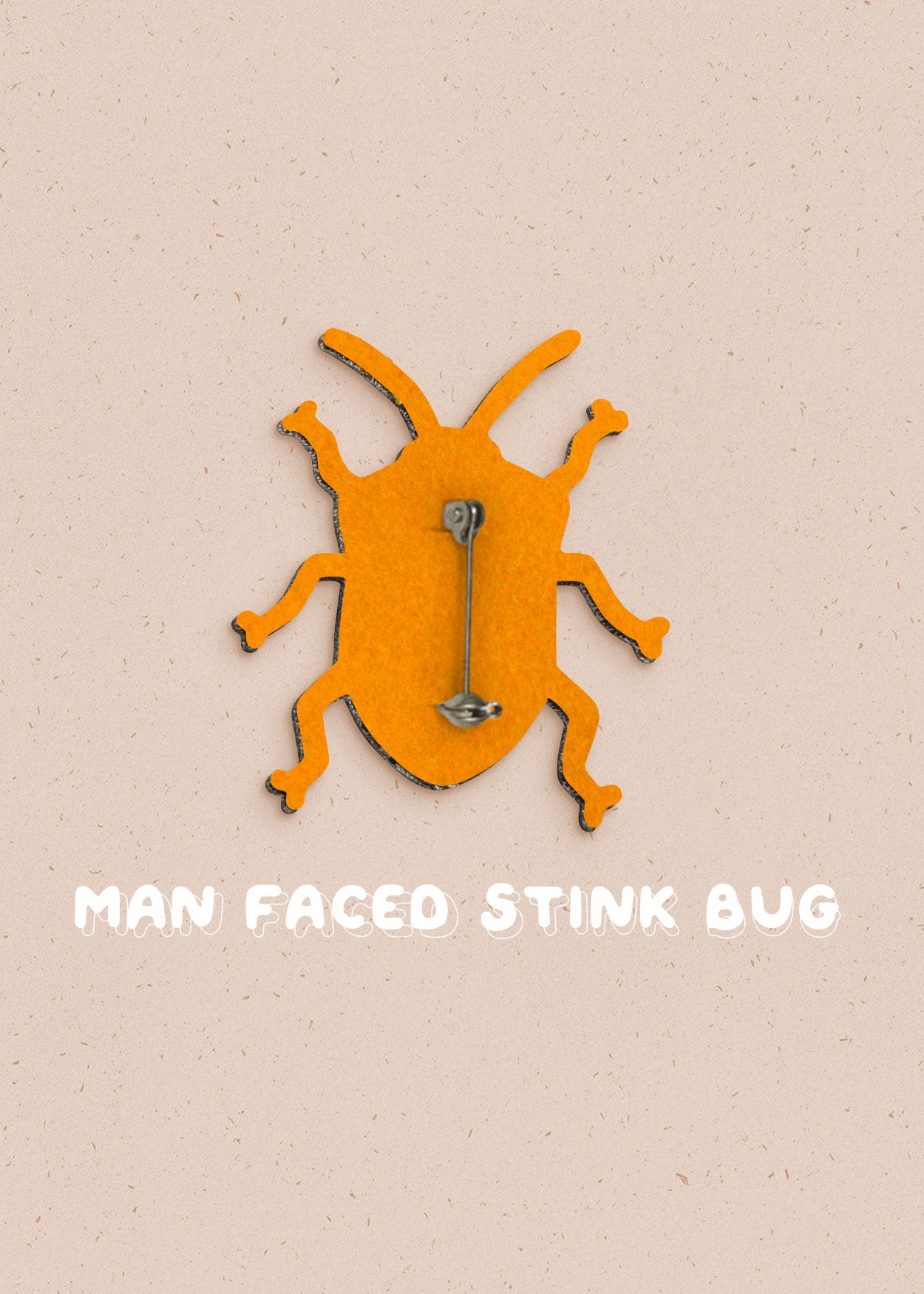 Man Faced Stink Bug Pin