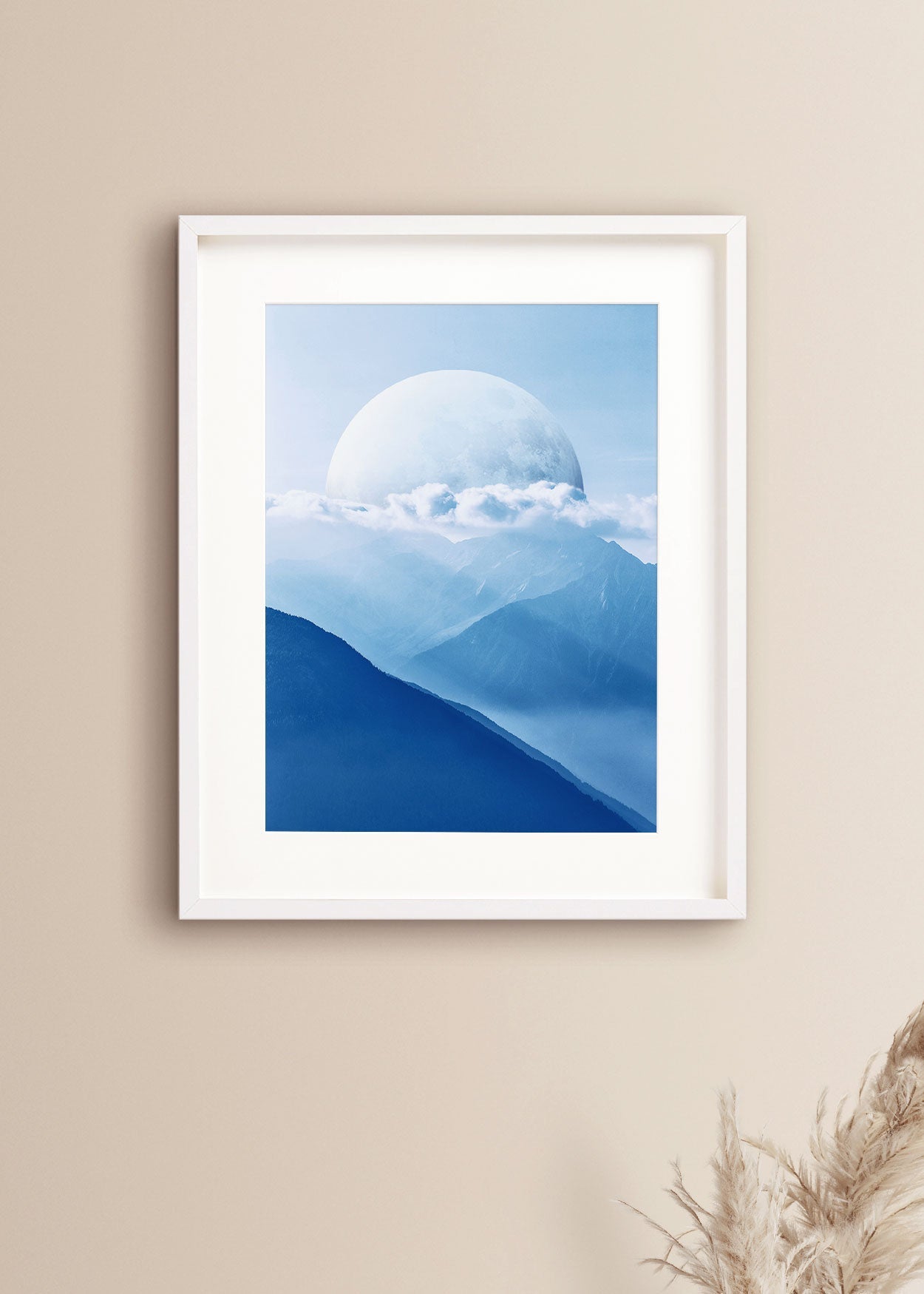 Highest Mountains Moon Print