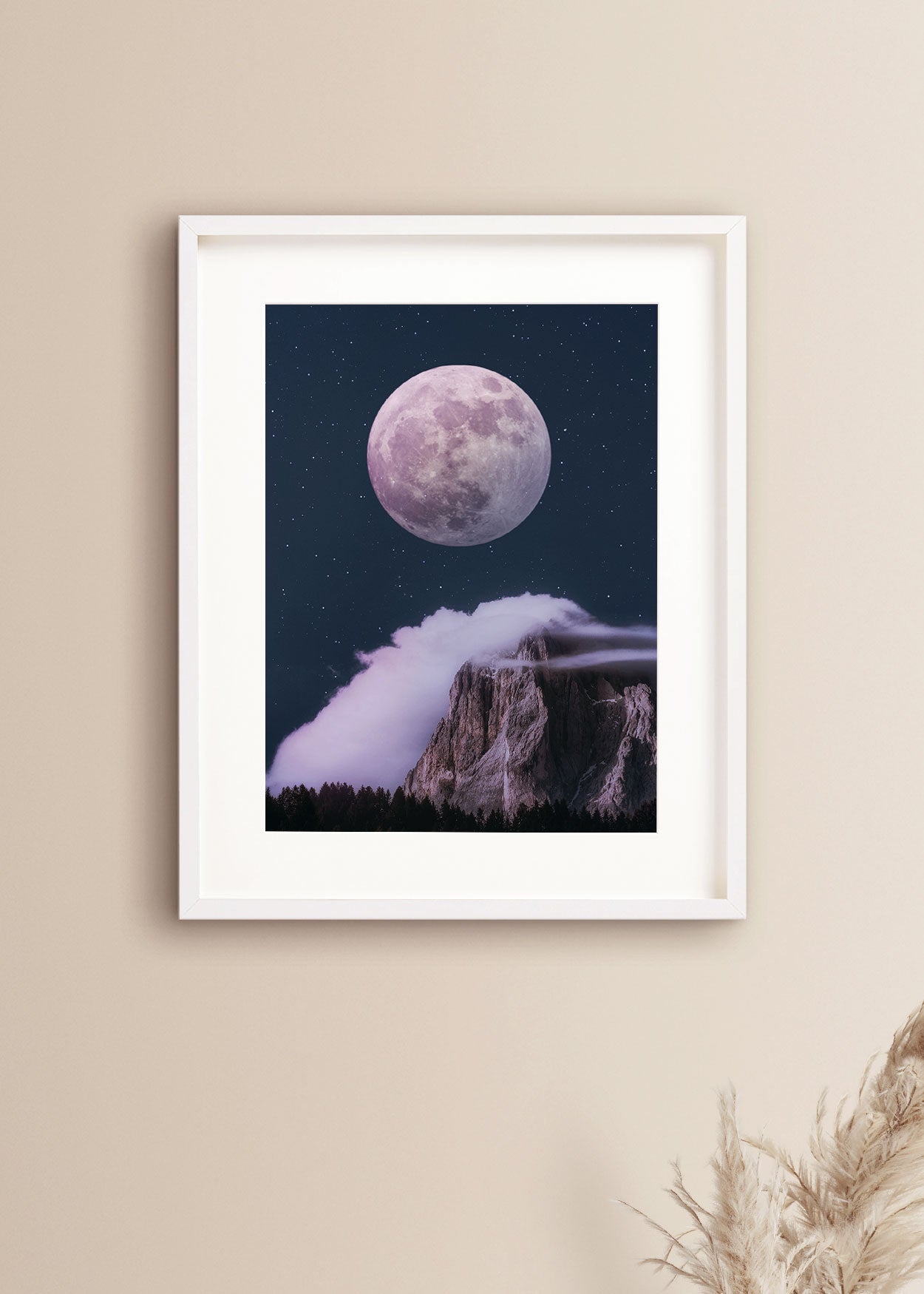 Purple Glow Moon Print