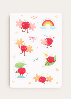 Cheerful Cherry Sticker Sheet