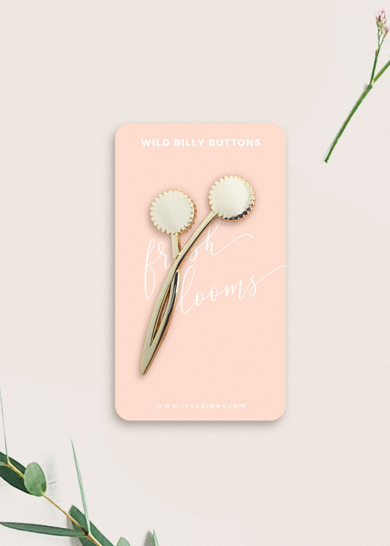 Billy Button Flower Pin