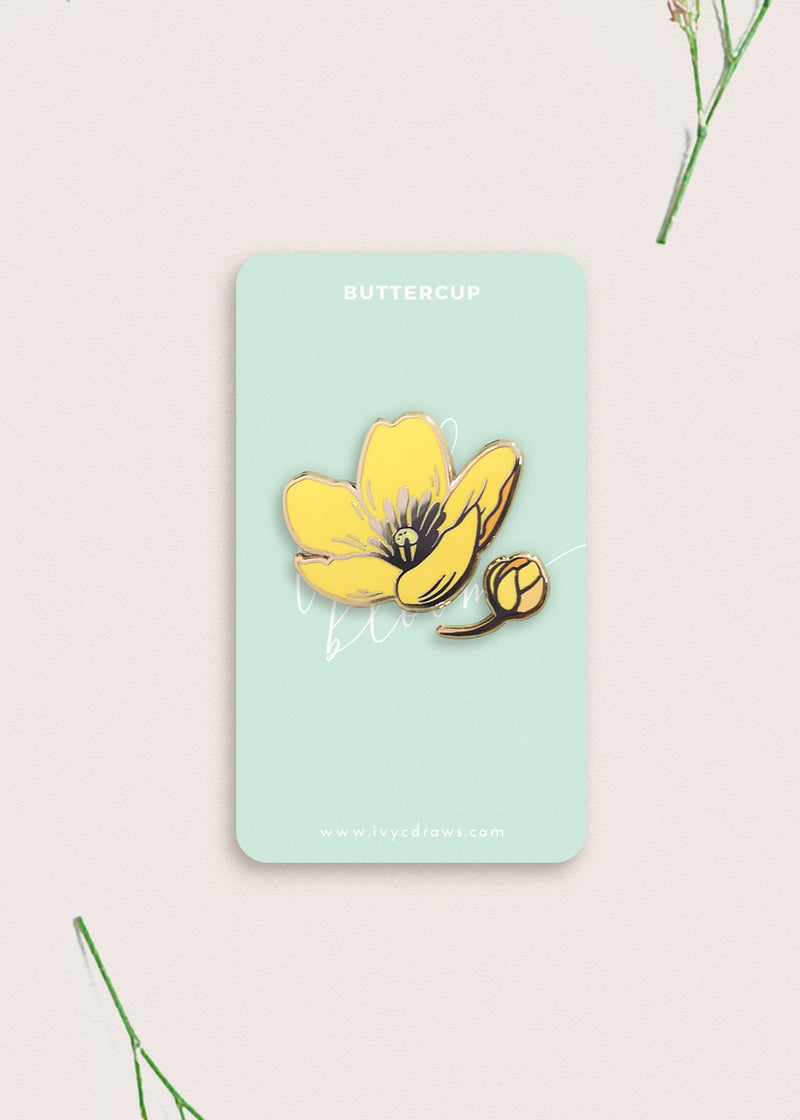 Buttercup Flower Pin