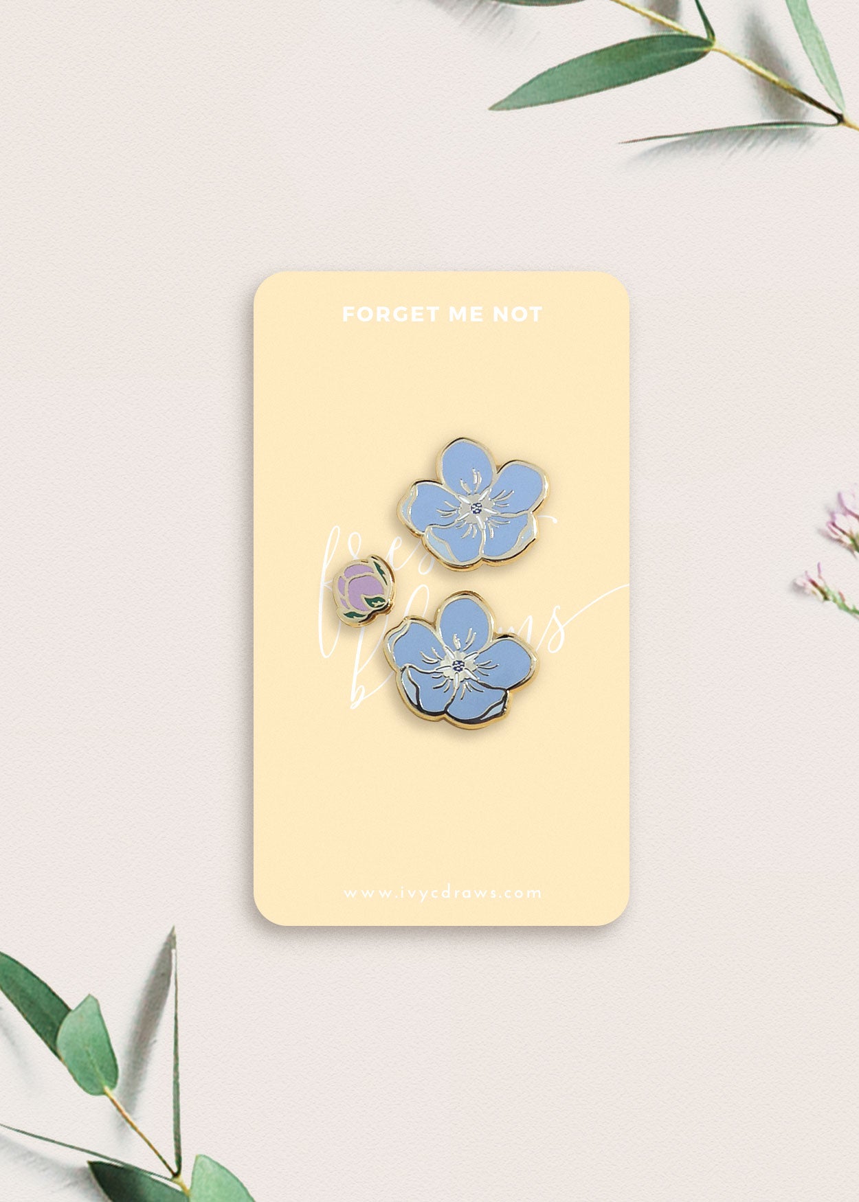 Forget Me Not Flower Pin