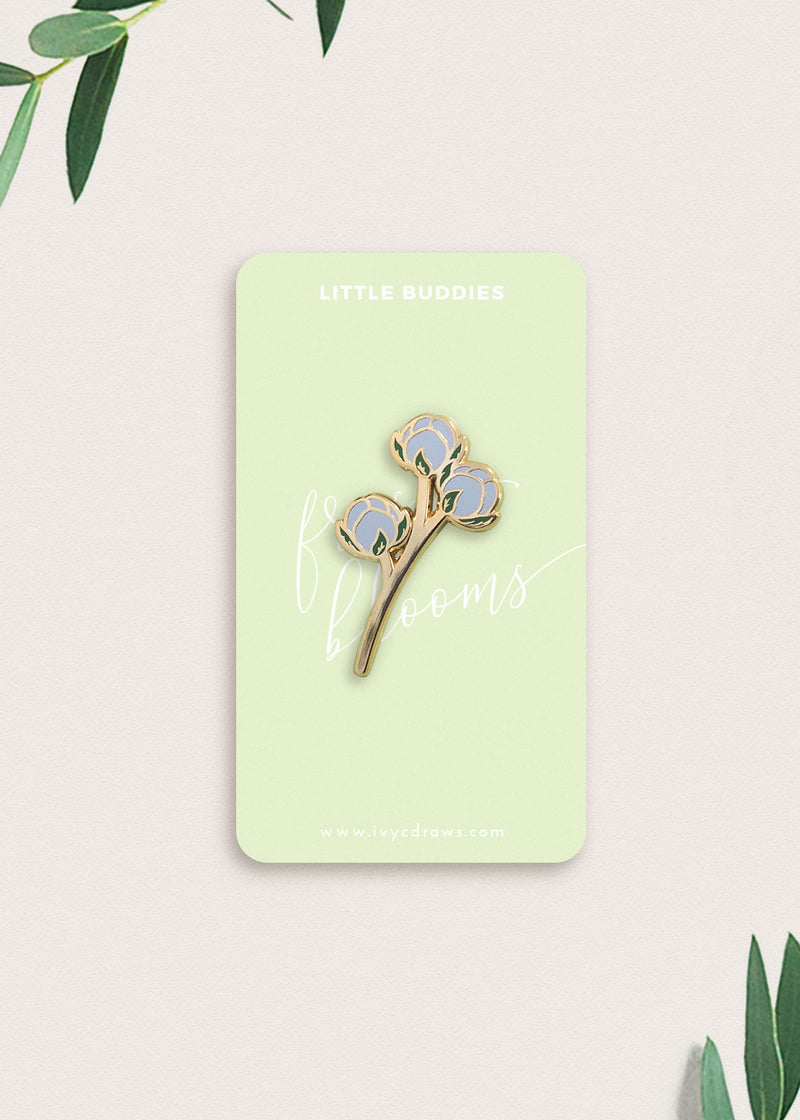 Blue Little Buddies Flower Pin