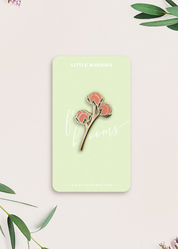 Pink Little Buddies Flower Pin