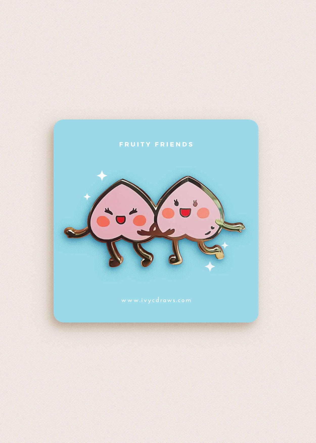 Peach Sisters Pin