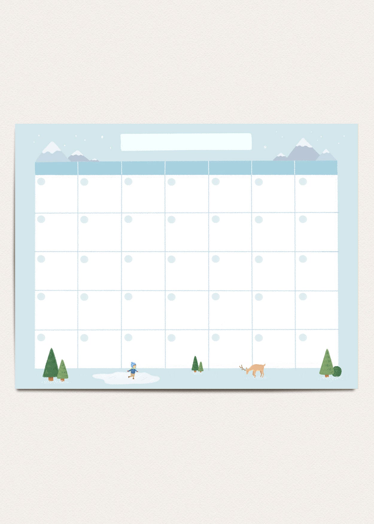 Winter Calendar Printable