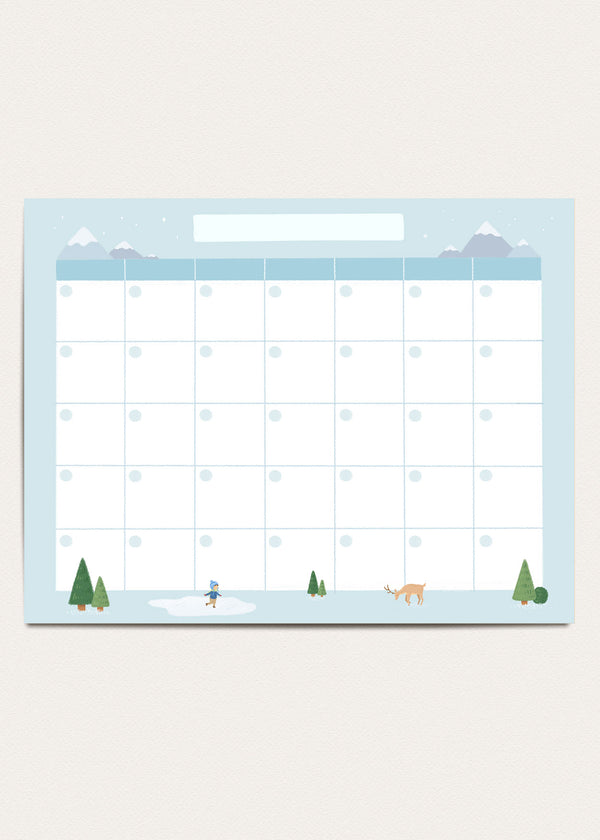 Winter Calendar Printable
