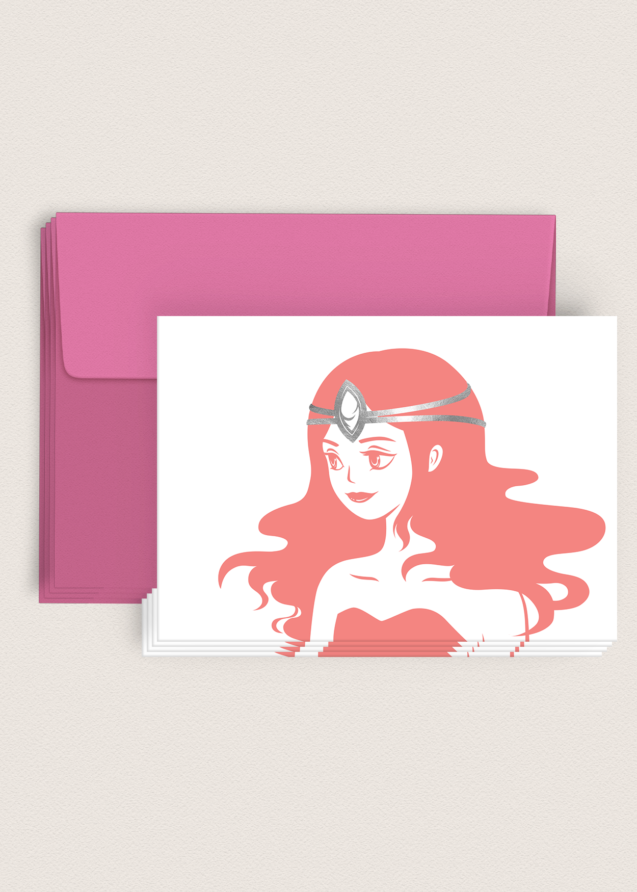 Greeting Card: Elegant Girl