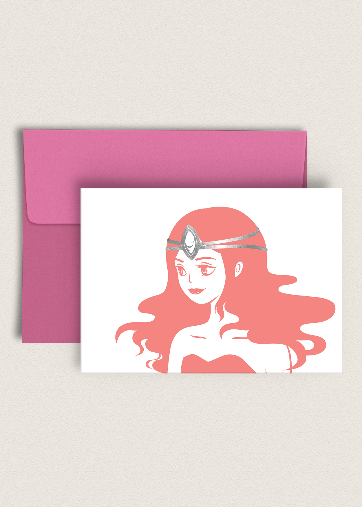 Greeting Card: Elegant Girl