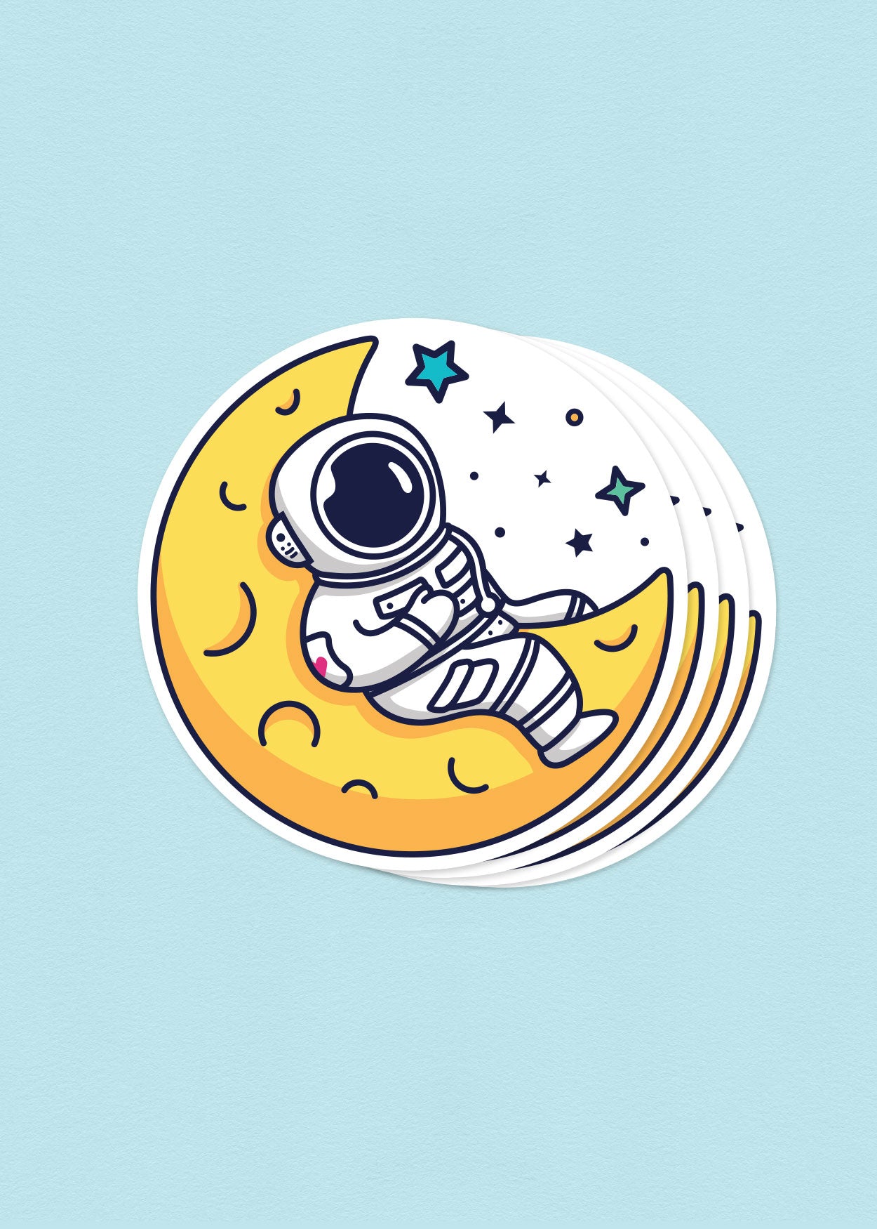 Cosmic Stranger Crescent Moon Sticker