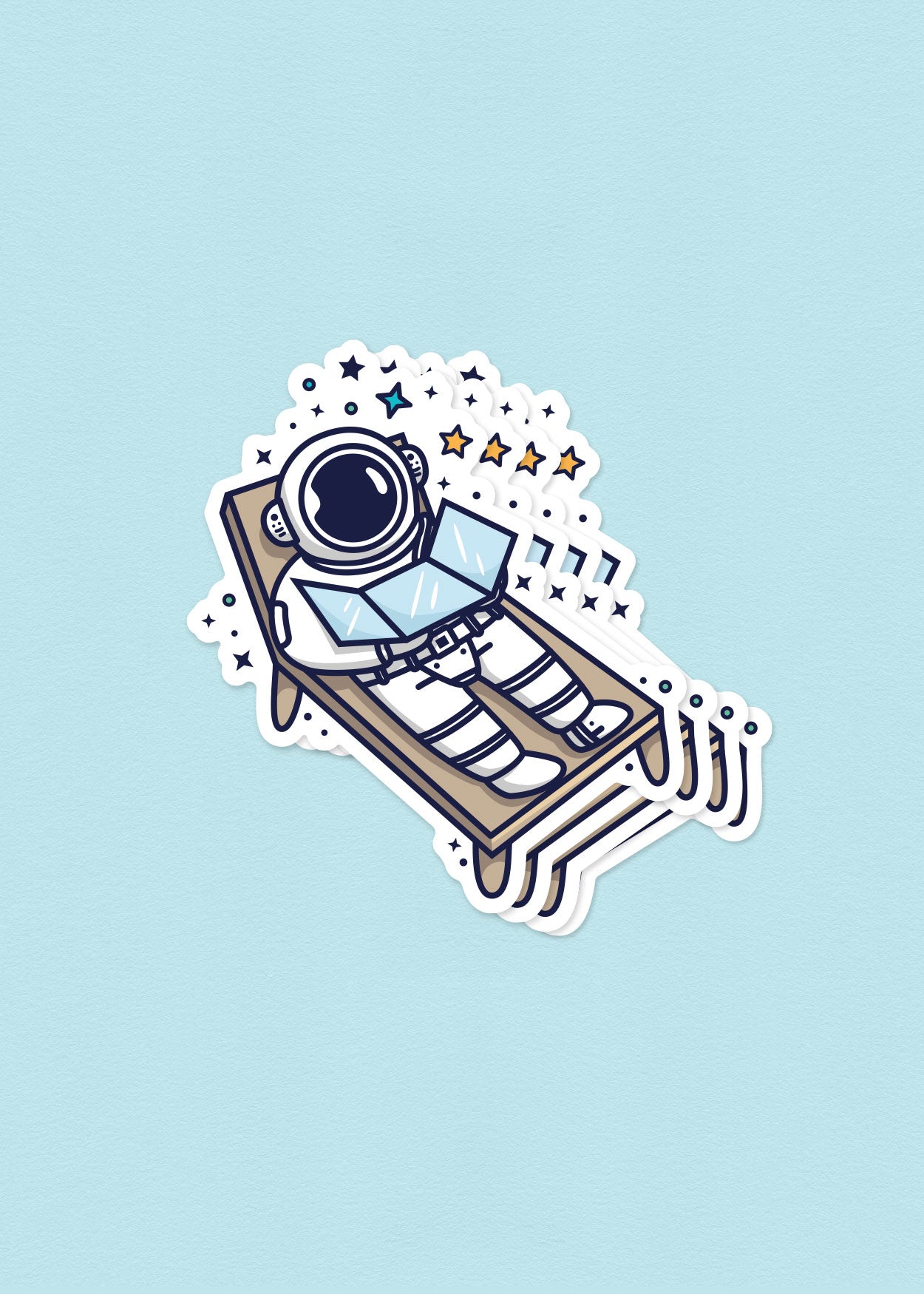 Cosmic Stranger Sun Bathing Sticker