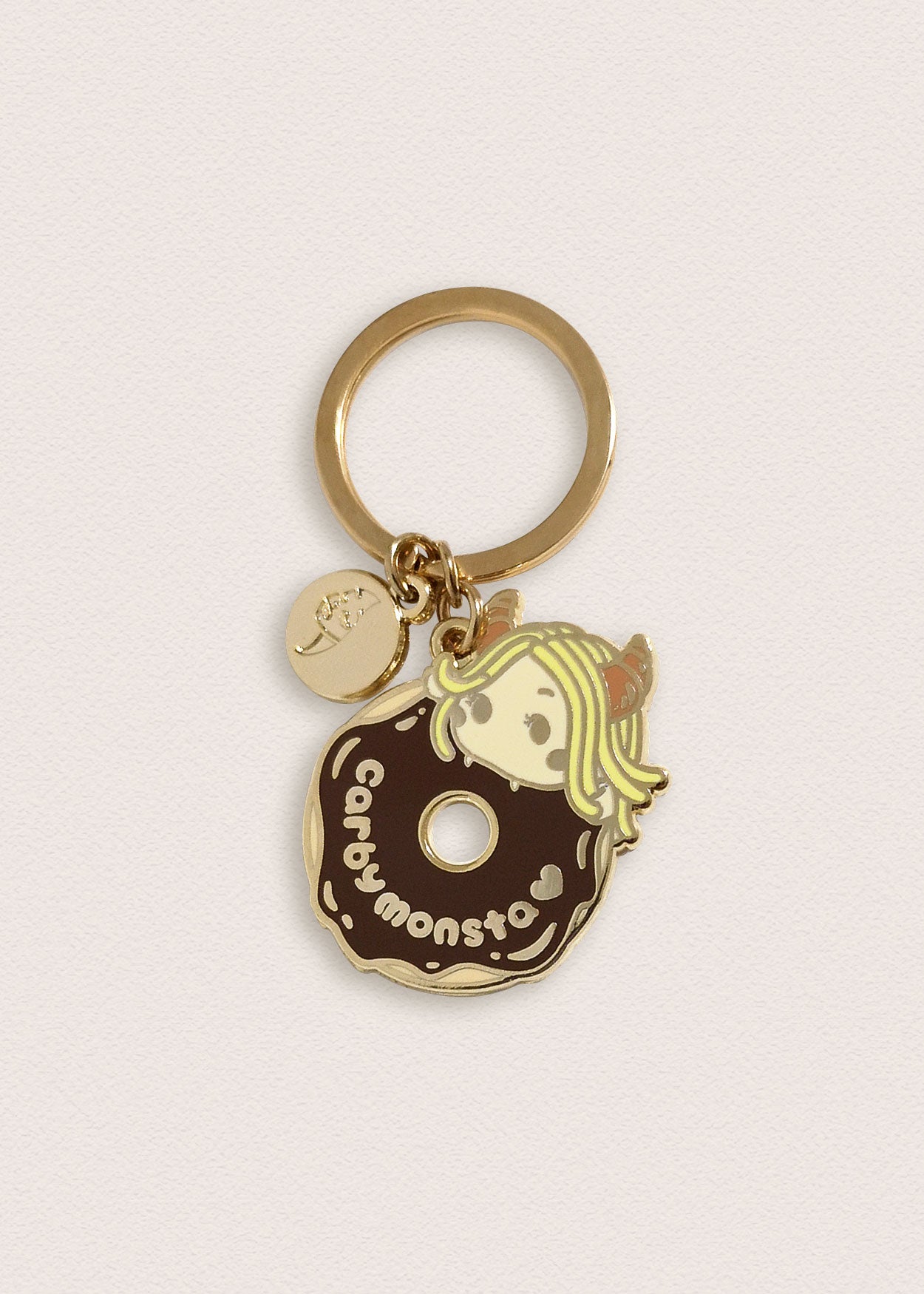 Carby Monsta Donut Keychain