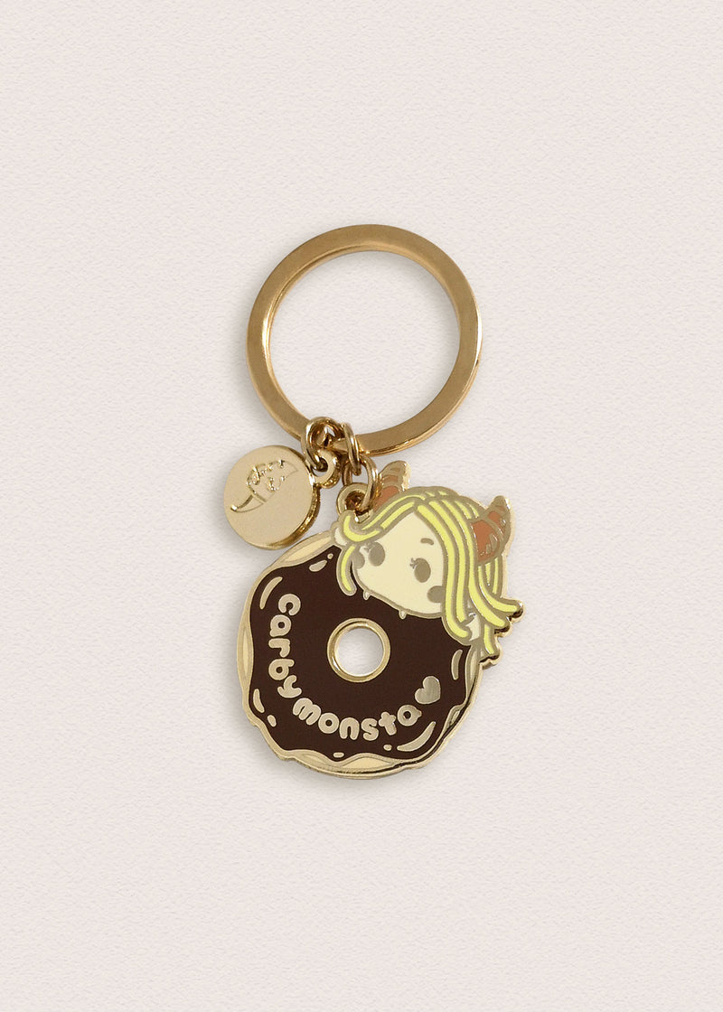 Carby Monsta Donut Keychain