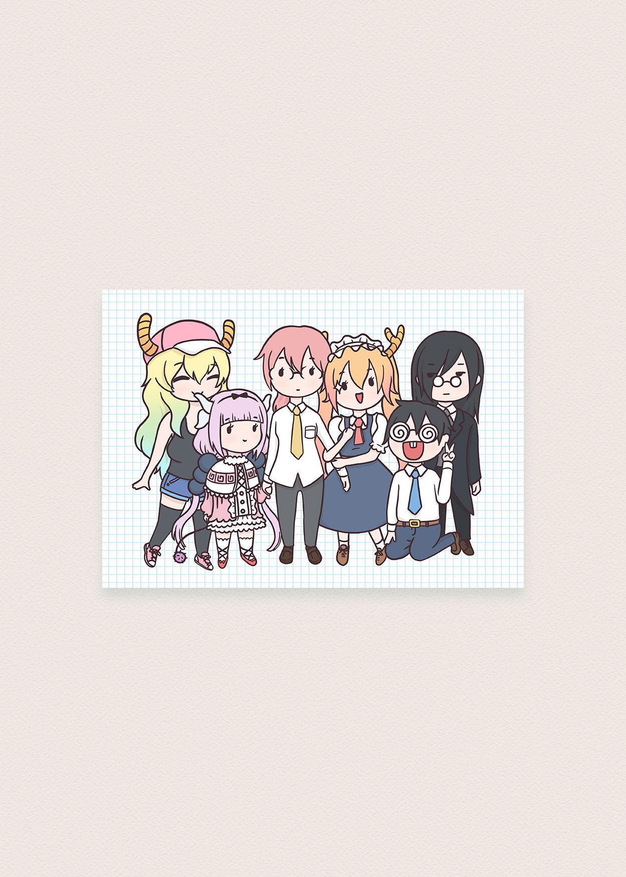 Dragon Maid Group Print