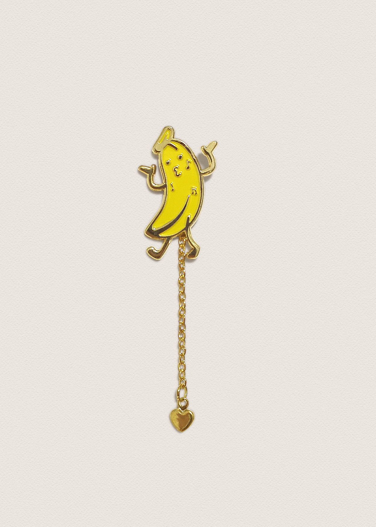 Gold Heart Pin Charm