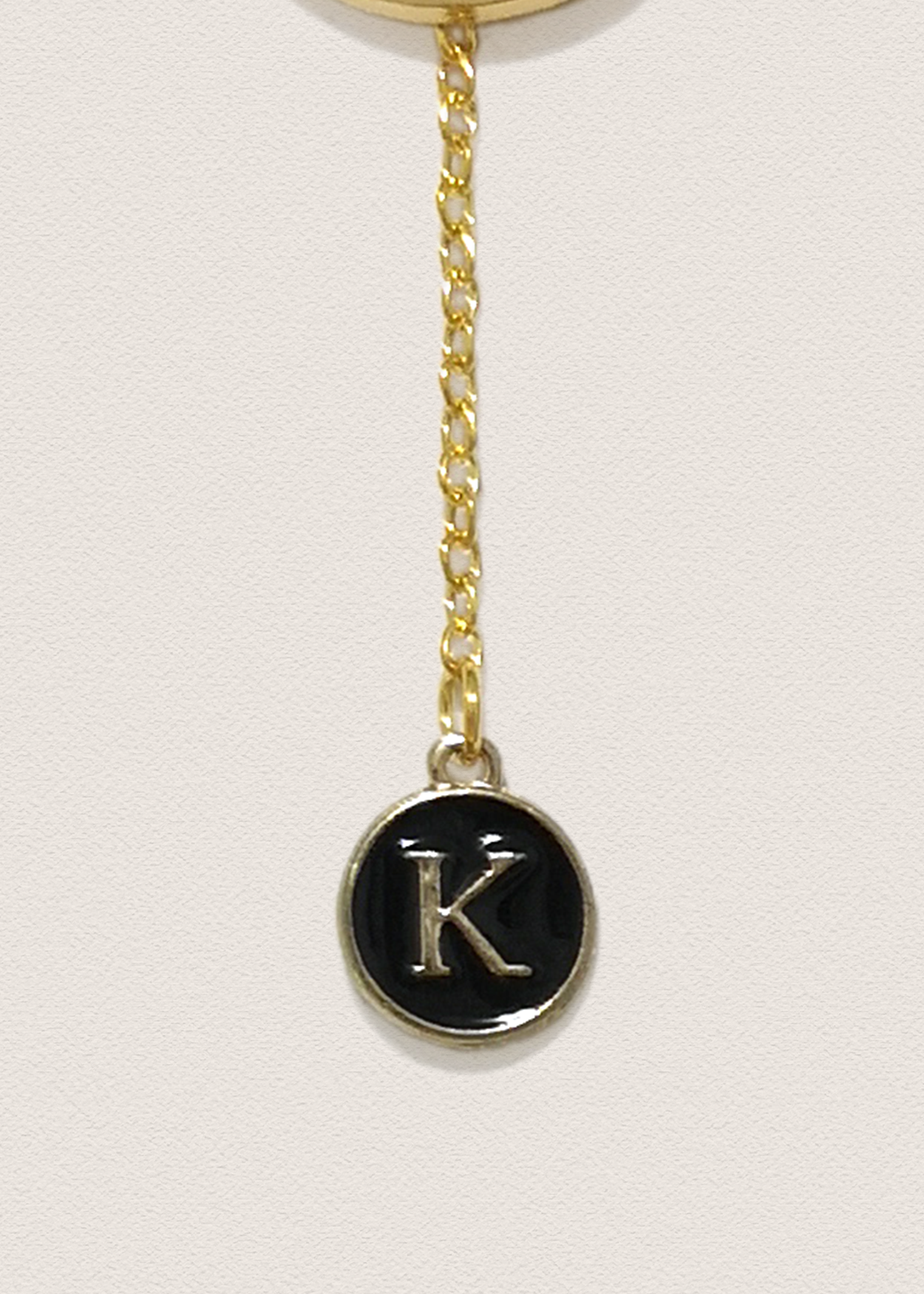 Black Alphabet Pin Charm