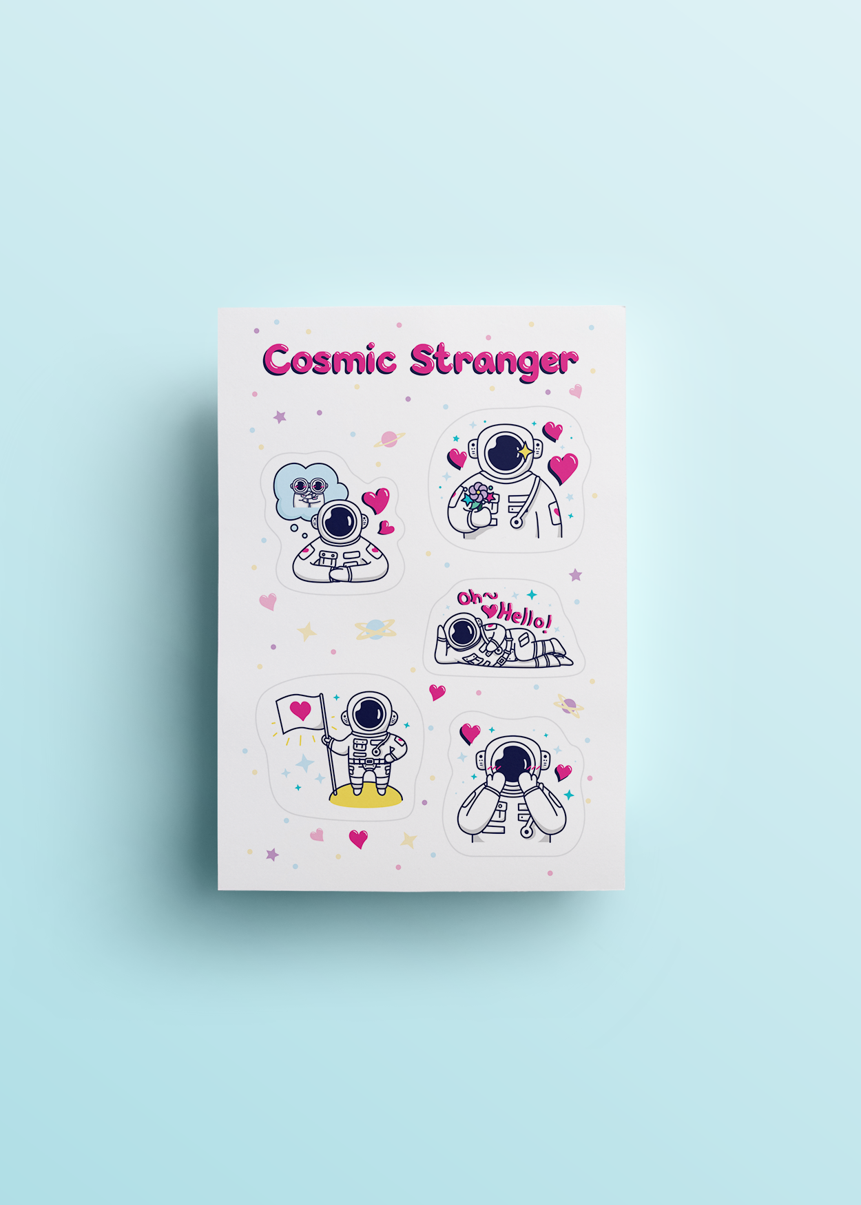 Cosmic Stranger Love Sticker Sheet