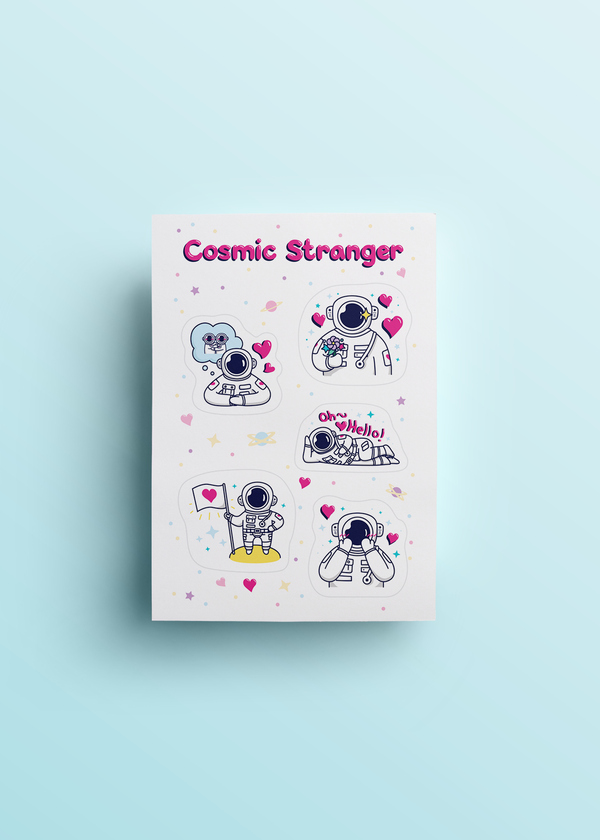 Cosmic Stranger Love Sticker Sheet