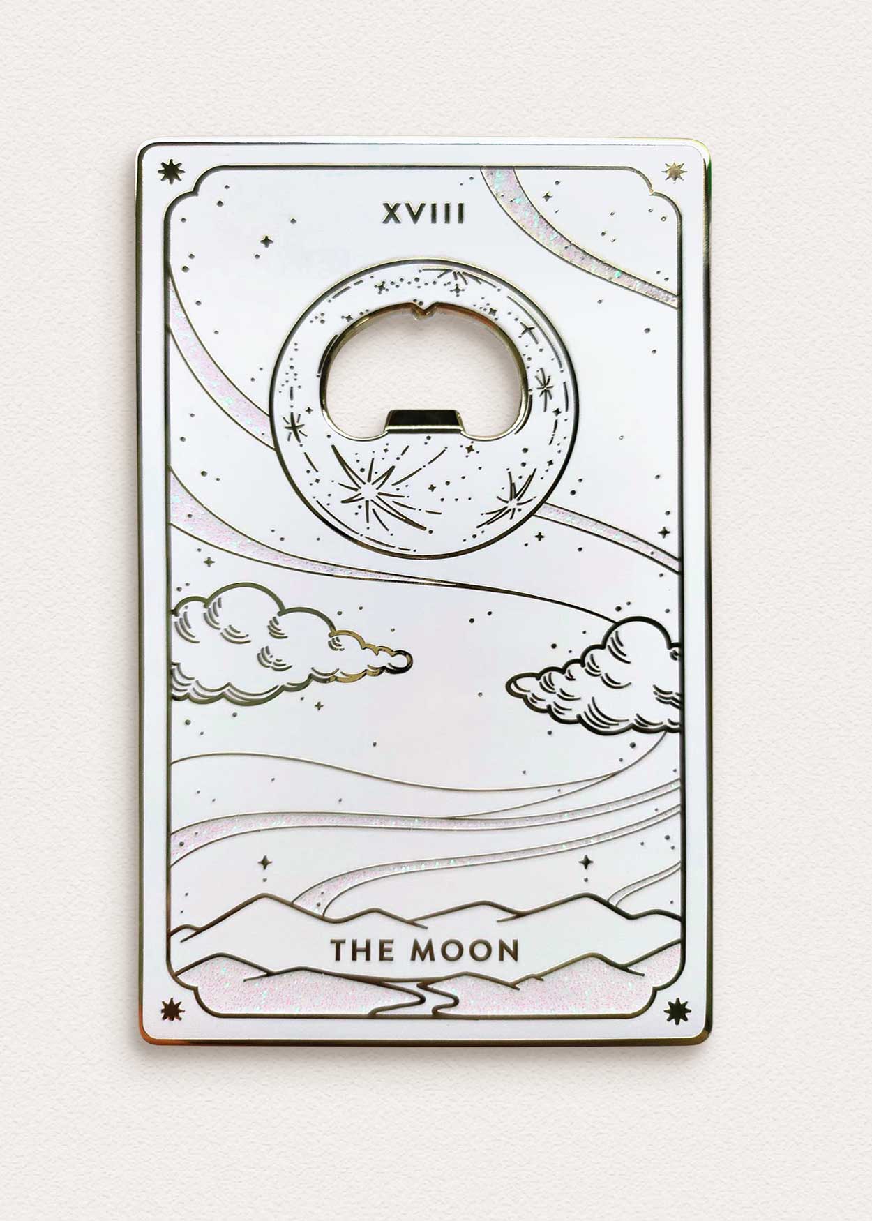 Moon Tarot Bottle Opener Black