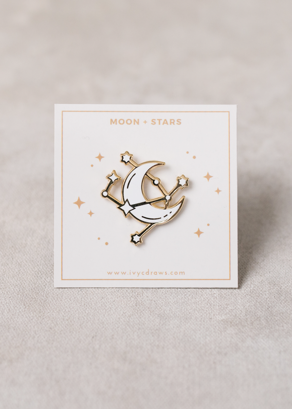 Moon + Stars Constellation Pin