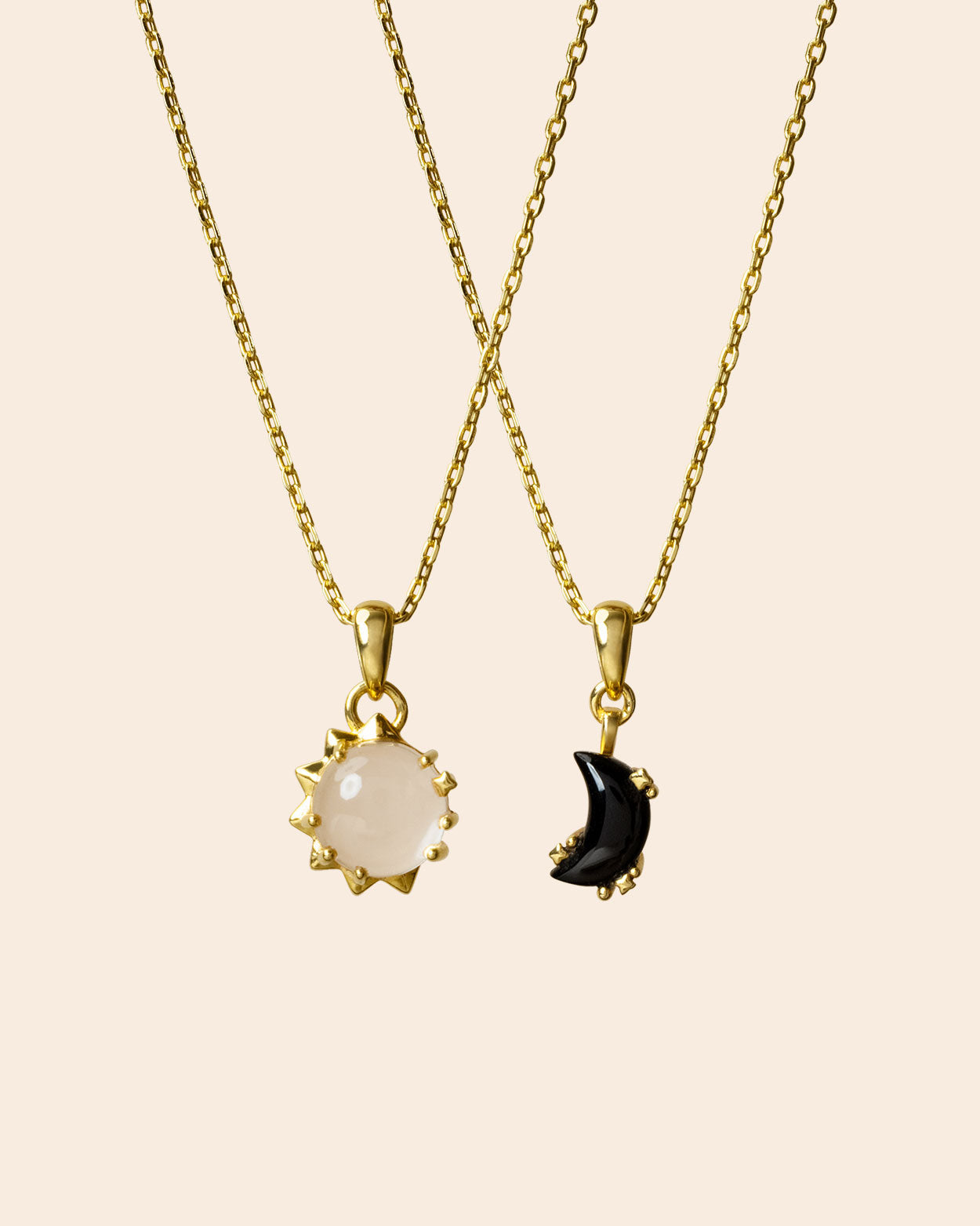 Sun & Moon Necklace Set
