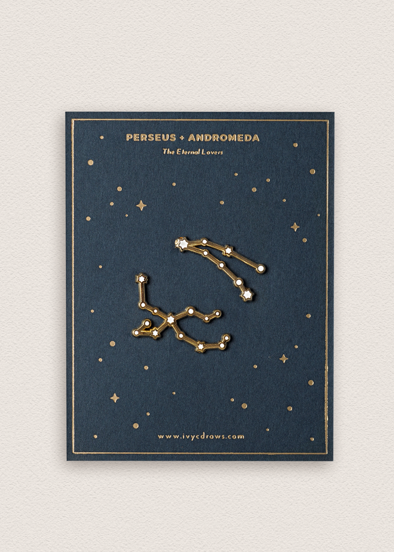 Perseus + Andromeda Pins