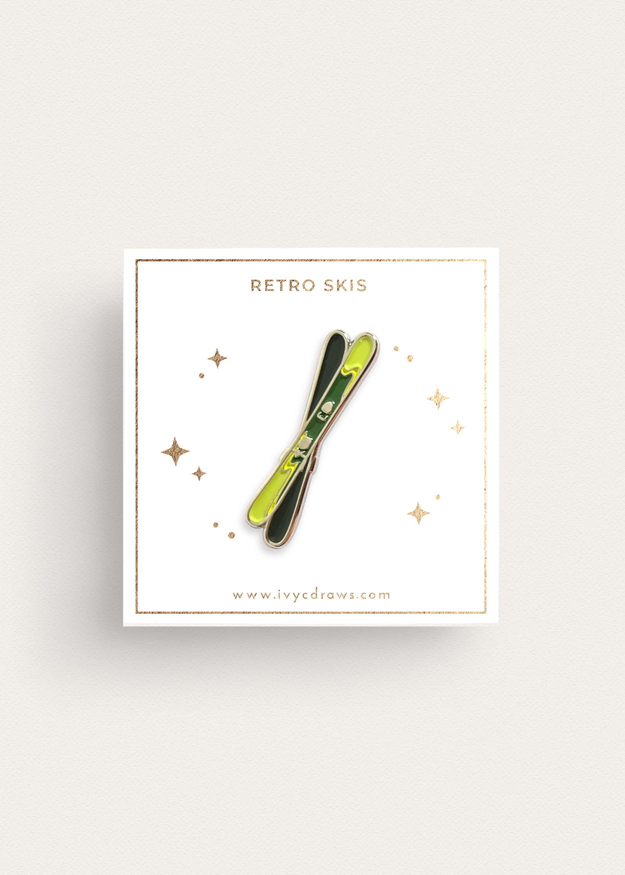 Retro Skis - Green